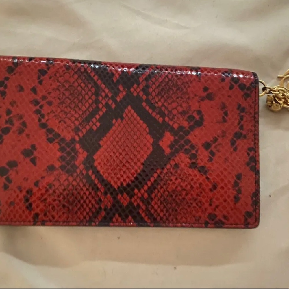 Alexander Mcqueen Python Red Black Clutch - image 4